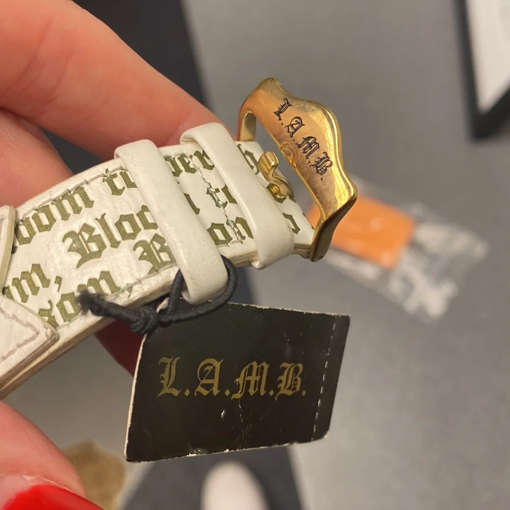 L.A.M.B. Crystal white/green watch Bloom To Perish NWT - Picture 3 of 8